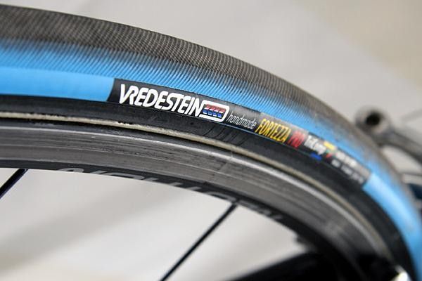 For Saturday's time test, Roesems will be using some very special hand-made tubulars, claimed to be half the weight of their standard tyres (not shown).