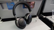 Bose QuietComfort Ultra Headphones on an AA A320N flight