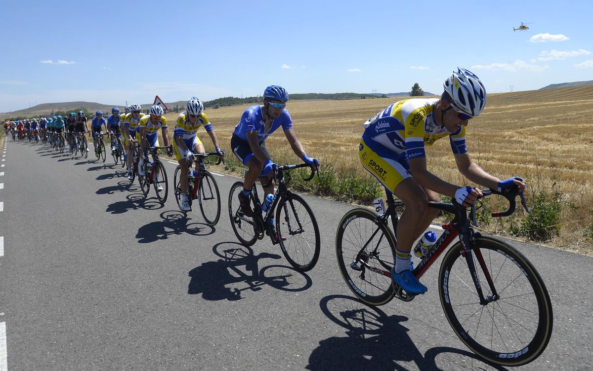 Maxime Farazijn (Sport Vlaanderen - Baloise) leads the peloton