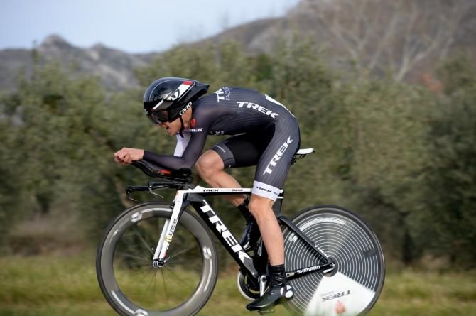 Riccardo Zoidl (Trek Factory Racing) placed second to Stephen Cummings in the Tour M&eacute;diterran&eacute;en time trial stage, just four seconds off the pace