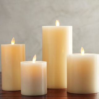 Premium Flickering Flameless Wax Pillar Candle