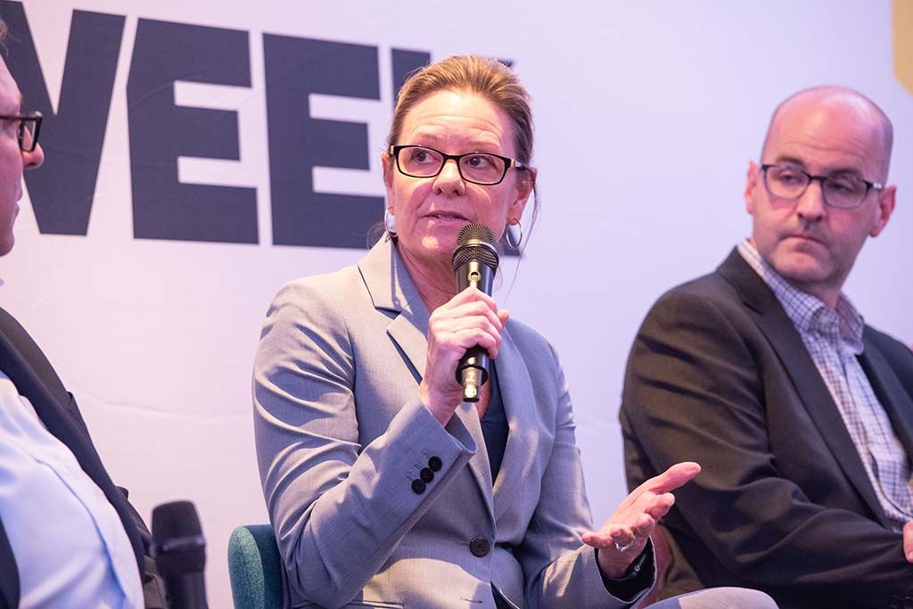 Sheila Bruce of Fox Television Stations takes part in the panel on Local Ad Sales.