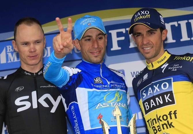 Vincenzo Nibali (Astana) makes it two at Tirreno-Adriatico.
