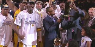 The Los Angeles Lakers after winning the 2010 NBA Finals