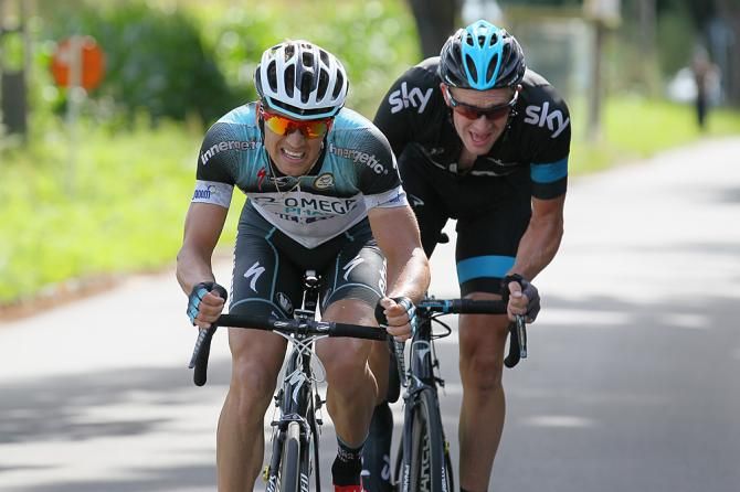 Zdenek Stybar (Omega Pharma-QuickStep) and Ian Stannard (Sky) fought it out for the stage