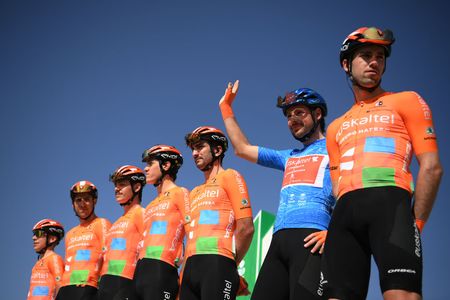 Euskaltel-Euskadi, pictured at the Saudi Tour, suffered mass bike theft at the Tour of Slovenia