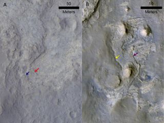 Erosion Patterns May Guide Mars Rover to Rocks Recently Exposed