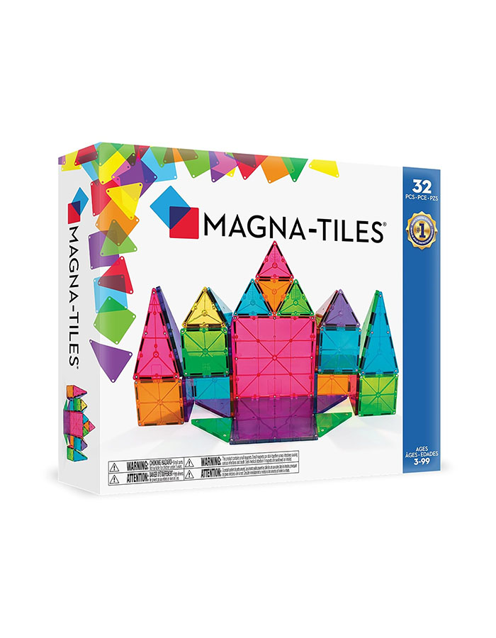 Magna-Tiles Classic 32-Piece Magnetic Construction Set, the Original Magnetic Building Brand