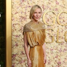 Cate Blanchett attends the 2025 Golden Globes red carpet