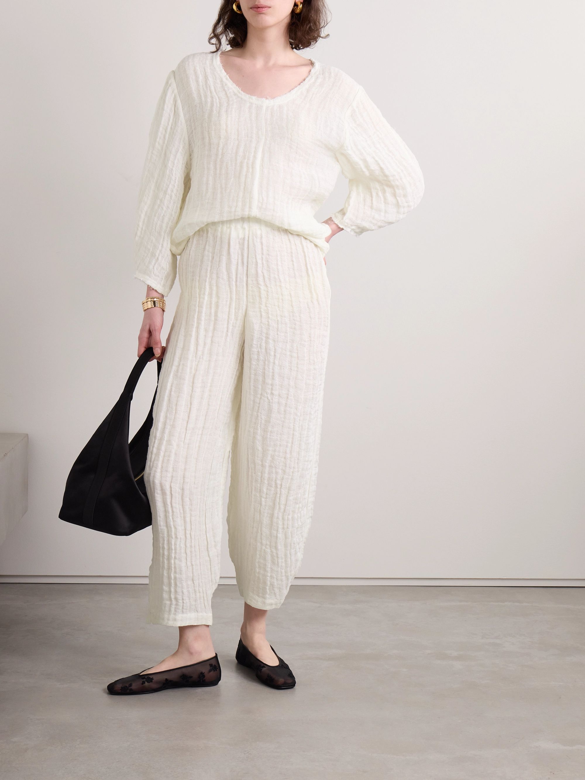 BY MALENE BIRGER Mikele organic linen-gauze wide-leg pants