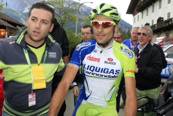 Ivan Basso (Liquigas - Cannondale) at the finish
