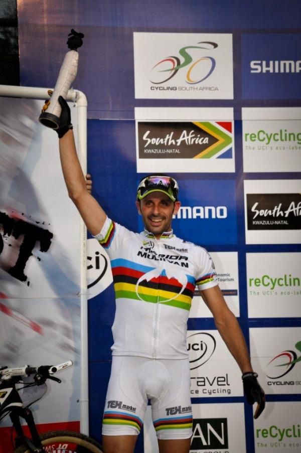Jose Antonio Hermida was all smiles on the podium