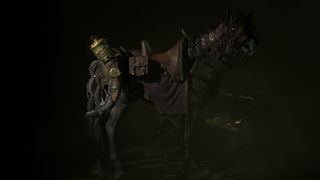Diablo 4 beta rewards — a Diablo 4 player mount displaying the Cry of Ashava mount trophy cosmetic, earnable during Diablo 4's May server slam playtest.
