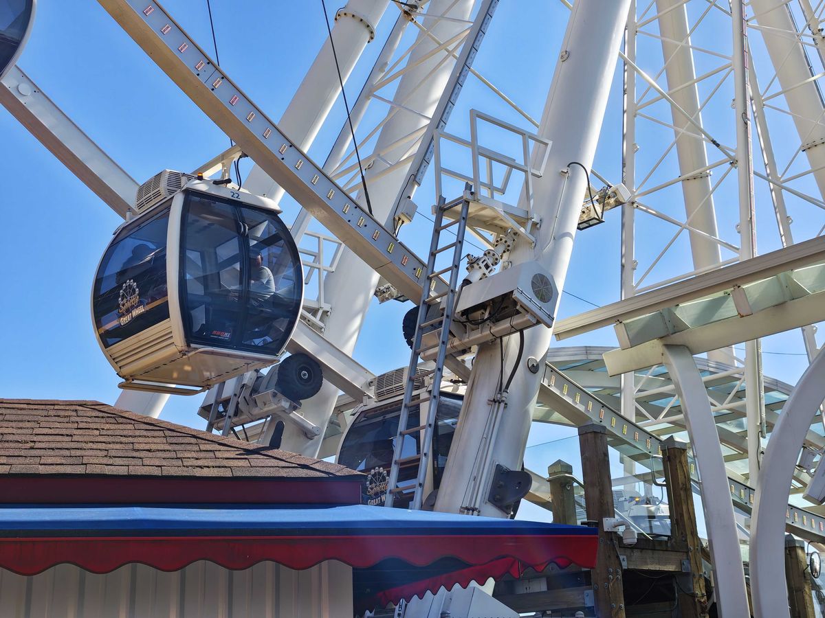 A Ferris wheel