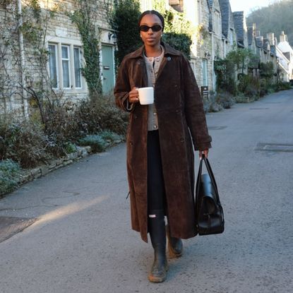 Rise & Fall Suede Trench Coat