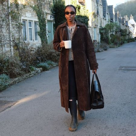 Rise & Fall Suede Trench Coat