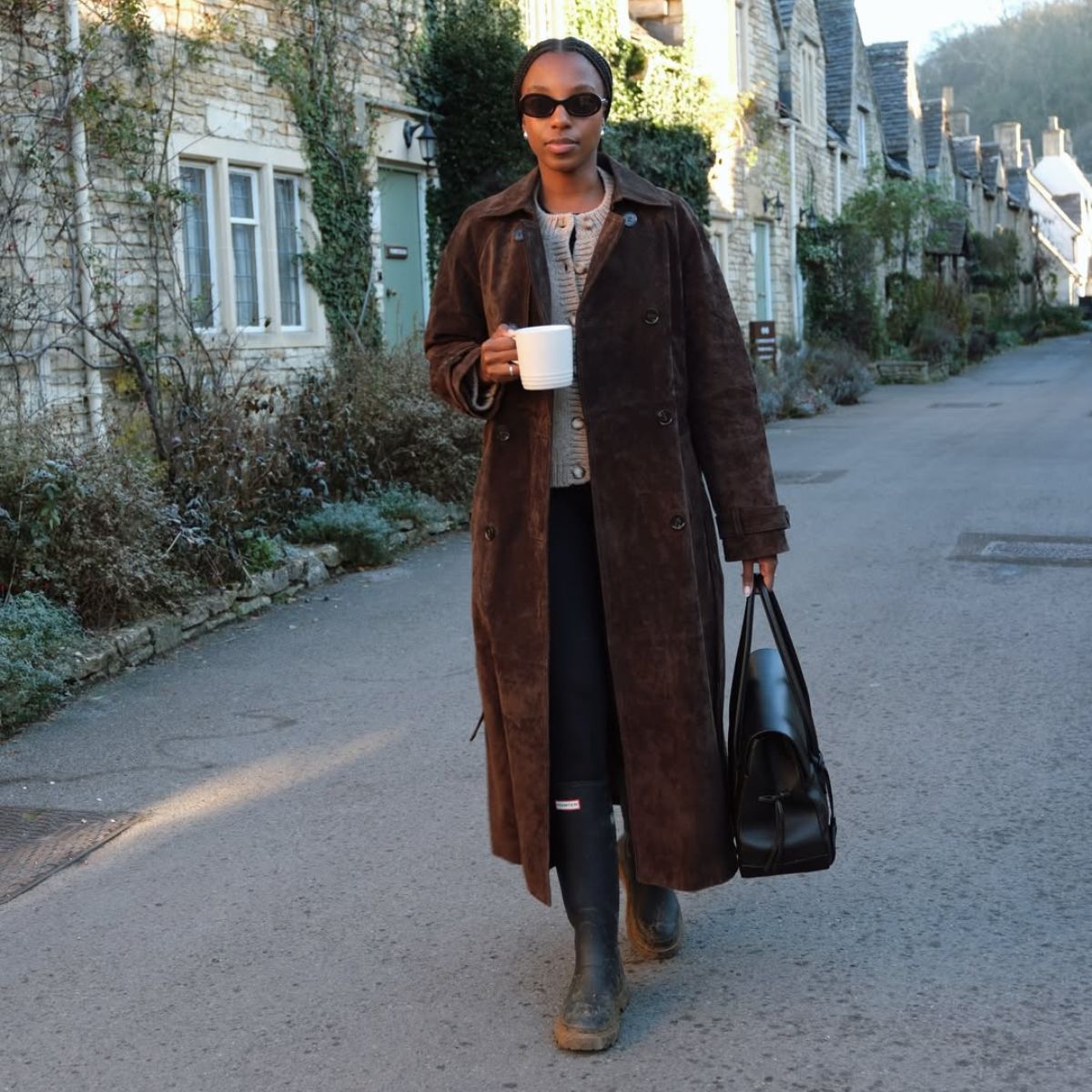 Rise & Fall Suede Trench Coat