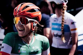 Elisa Longo Borghini (Trek-Segafredo) after winning the Women's Tour