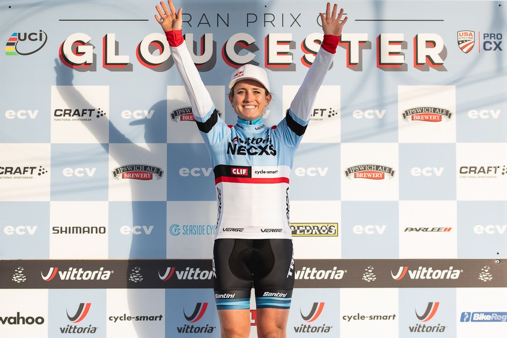 Ellen Noble on the Gloucester podium