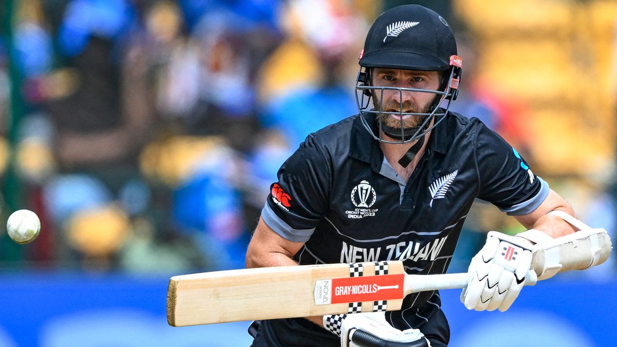 Kane Williamson plays a shot ahead of the NZ vs SL live stream