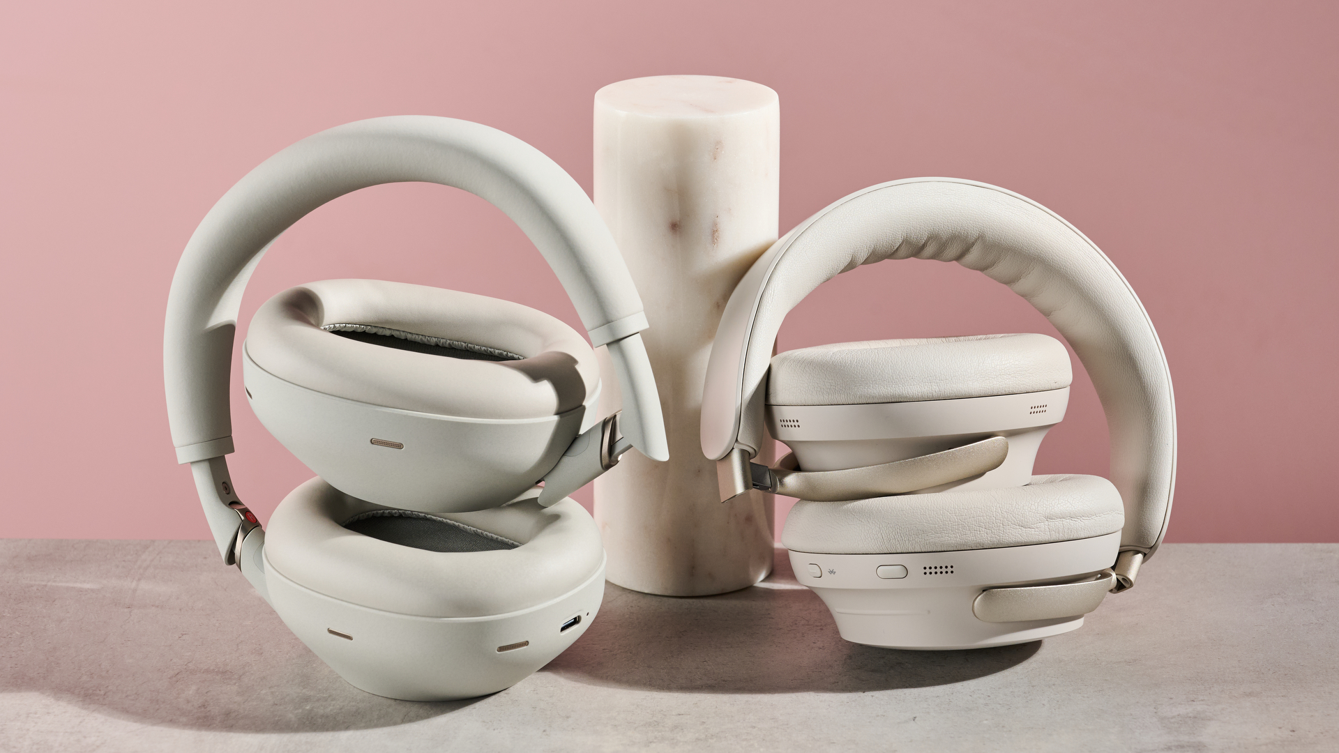 Sony WH-1000XM6 folded next to Bose QuietComfort Ultra folded