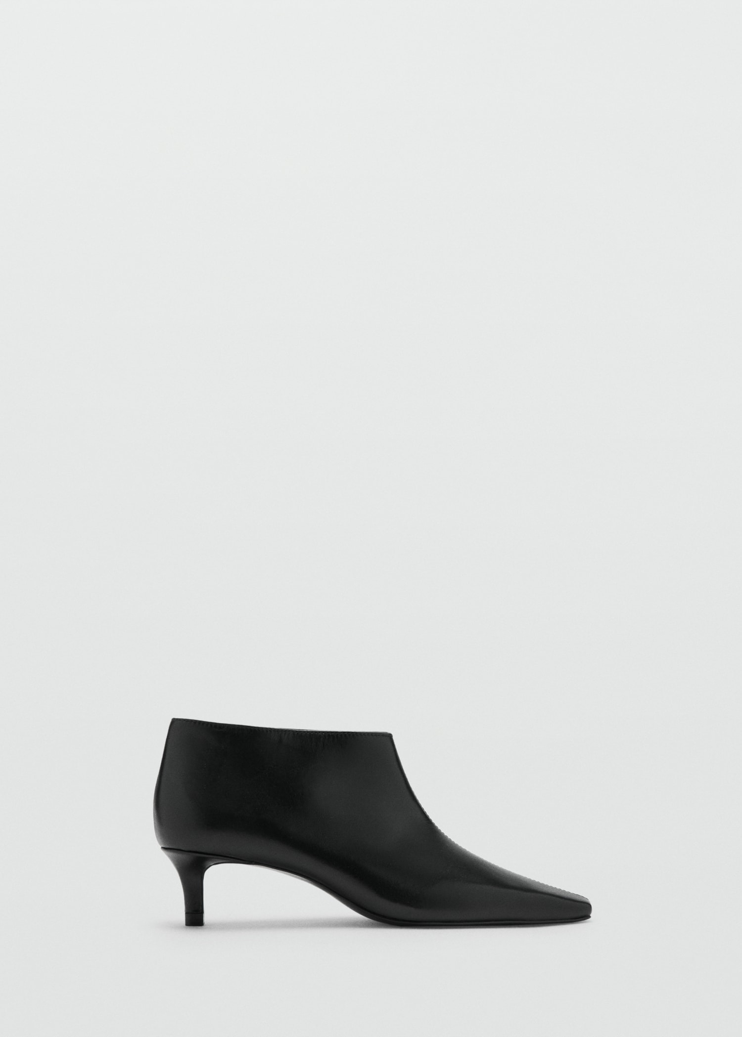 Leather Boots With Kitten Heels - Women | Mango Usa