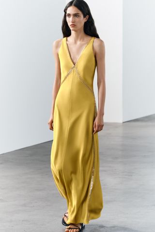 Zara, Satin Effect Slip Dress ZW Collection