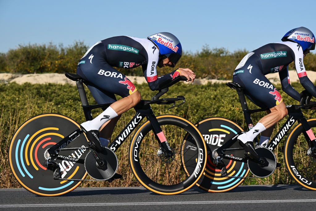 ORIHUELA SPAIN FEBRUARY 05 Matteo Sobrero of Italy and Team Red Bull BORA hansgrohe sprints during the 76th Volta a la Comunitat Valenciana 2025 Stage 1 a 343km stage from Orihuela to Orihuela on February 05 2025 in Orihuela Spain Photo by Szymon GruchalskiGetty Images