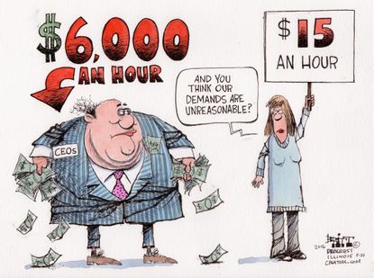 Editorial Cartoon U.S. 15 Minimum Wage