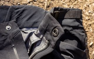 Button on Rapha Trail Gore-Tex cycling pants