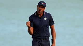 Tony Finau at the 2021 Ryder Cup at Whistling Straits