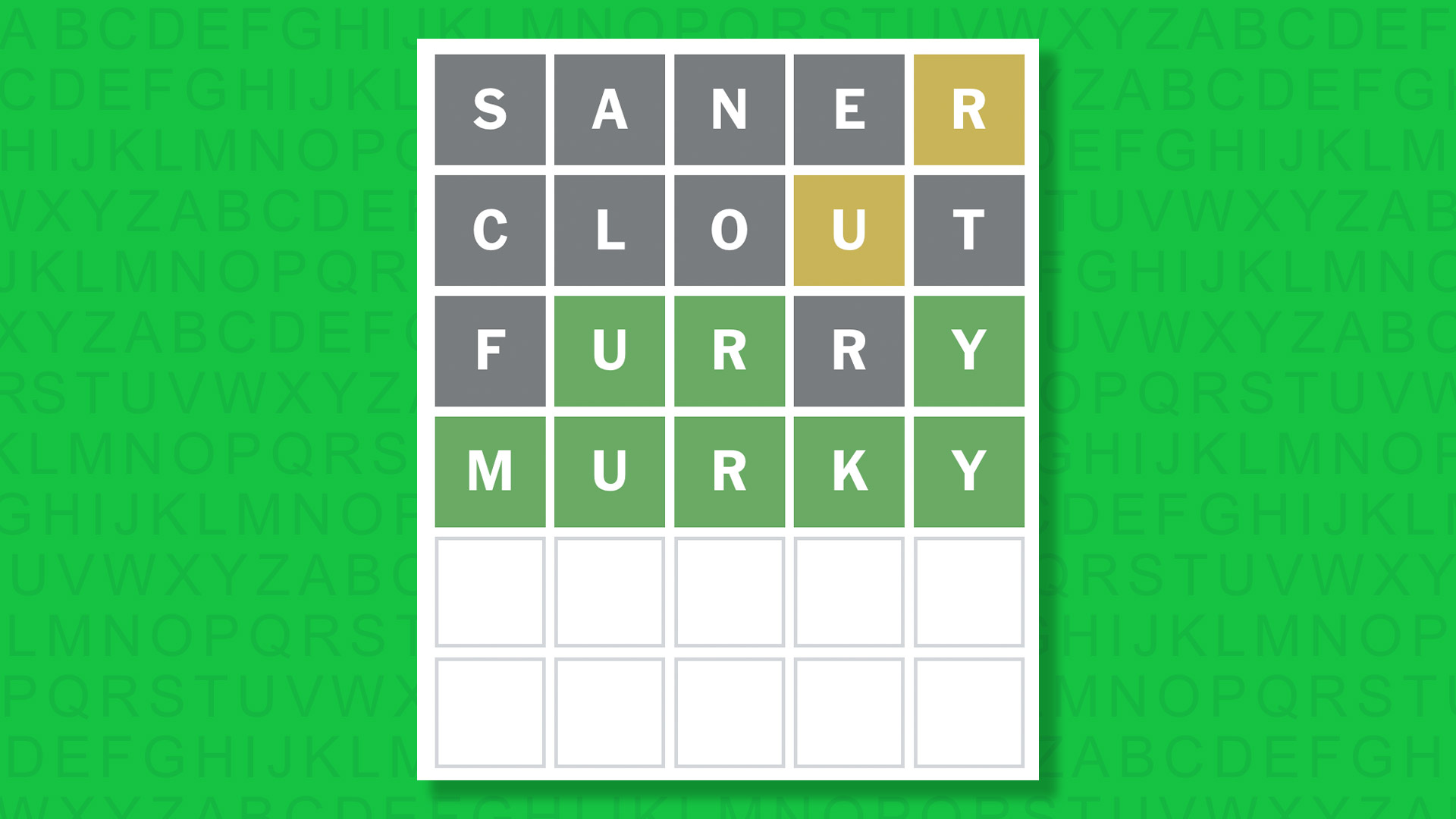 NYT Wordle answer for game 1888 on a green background
