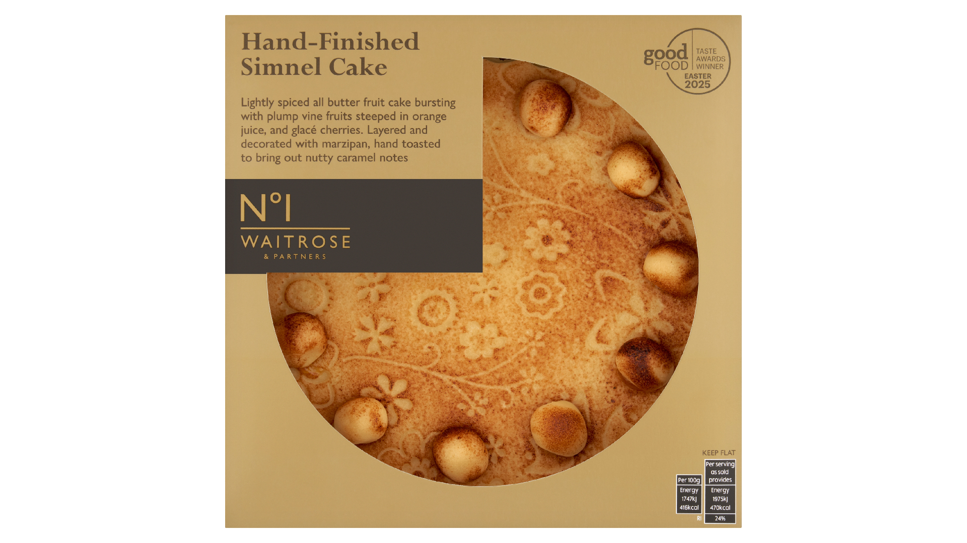 waitrose simnel cake in packaging
