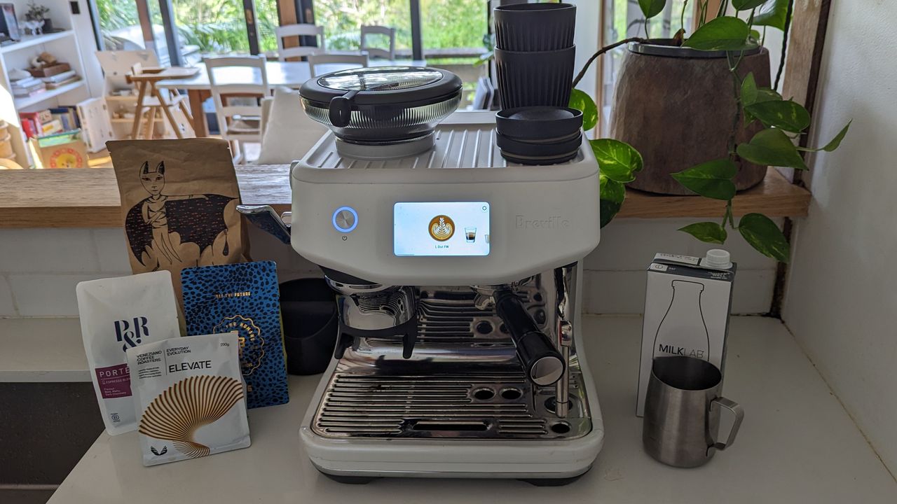 The Barista touch impress surrounded by boutique coffee and oat milk