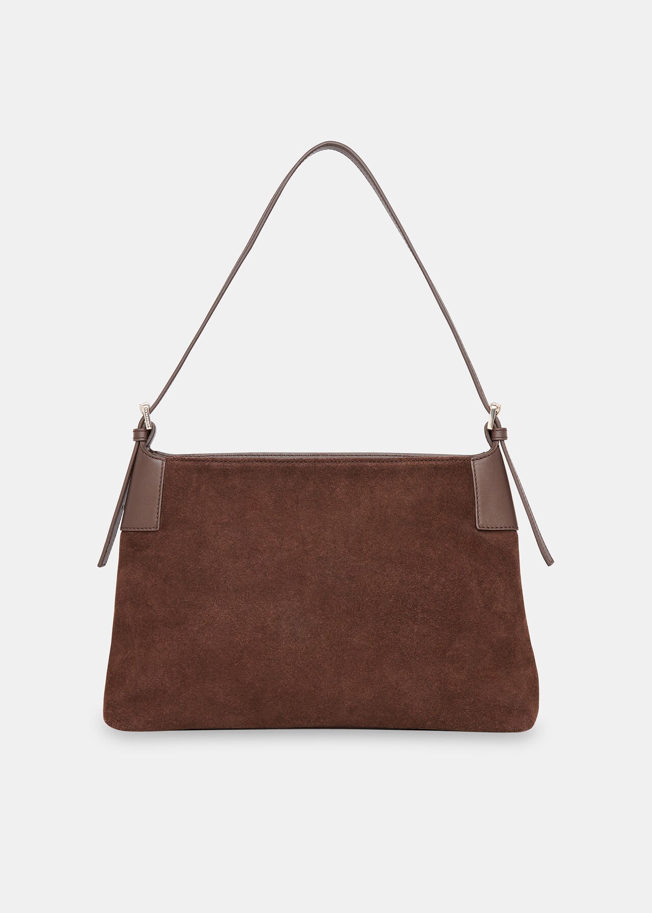 Chocolate Paloma Suede Shoulder Bag