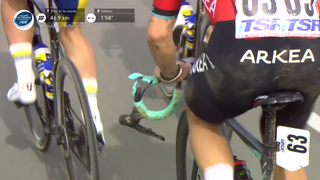 Hofstetter's first handlebar failure was on the left hand side