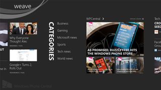 Weave for Windows 8 homepage