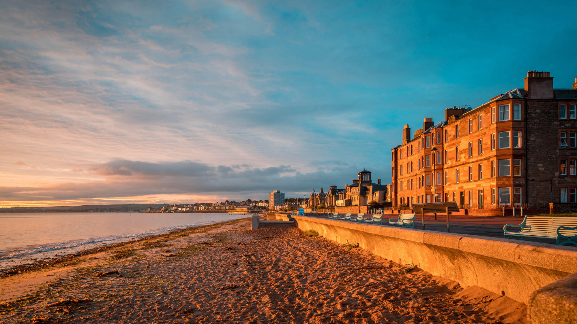 Portobello in Edinburgh at sunrise 