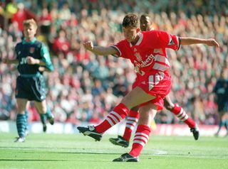 Robbie Fowler scores with his left foot