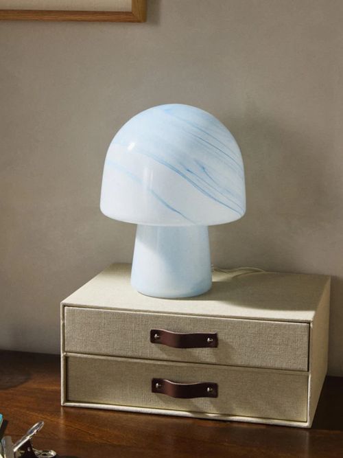 Small Marble Effect Table Lamp Talia