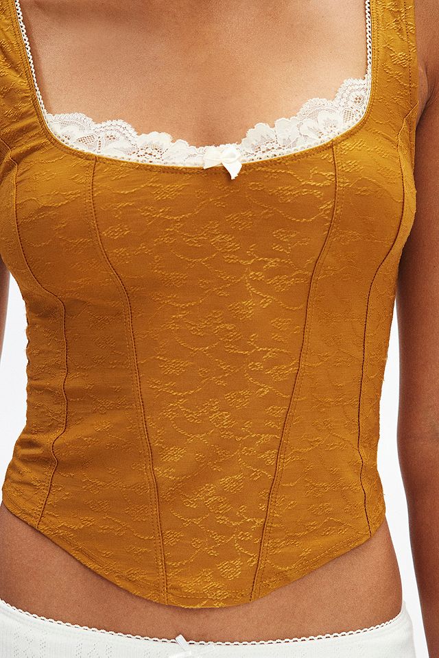 Ecote Nora Jacquard Corset Top