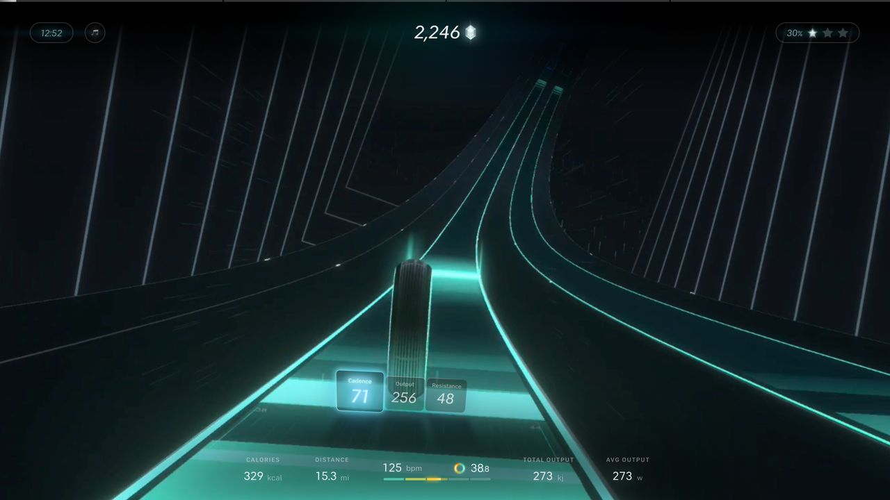 An example of Peloton Lanebreak's user interface