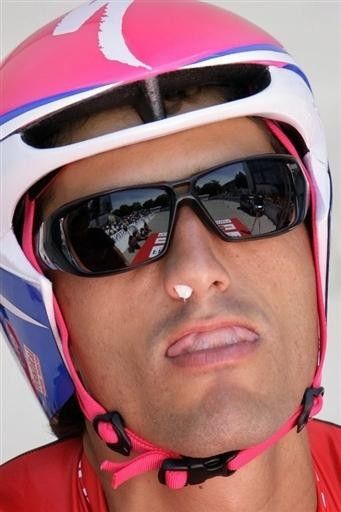 Daniele Bennati (Lampre-Fondital) waits for the off.