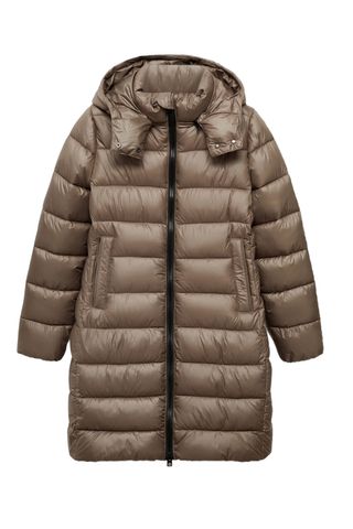 Water Repellent Hooded Quilted Coat