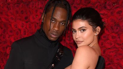 Travis Scott (L) and Kylie Jenner attend the Heavenly Bodies: Fashion & The Catholic Imagination Costume Institute Gala at The Metropolitan Museum of Art on May 7, 2018 in New York City.