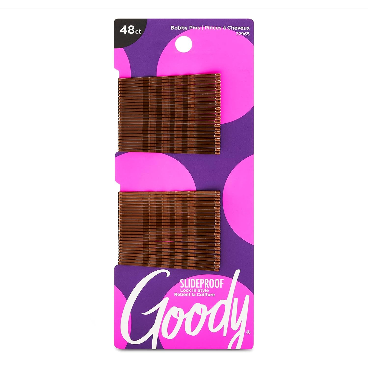 Amazon.com : Goody Slideproof Bobby Pins, 48 Ct, Brunette Brown, High Gloss Bobby Hair Pins for Styling, Lock in Style, Comfortable, Pain-Free Styling Accessories for Women &amp;amp; Men, All Hair Types : Hair Pins : Beauty &amp;amp; Personal Care