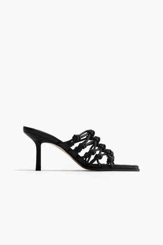 Knot-Detail Heeled Sandals