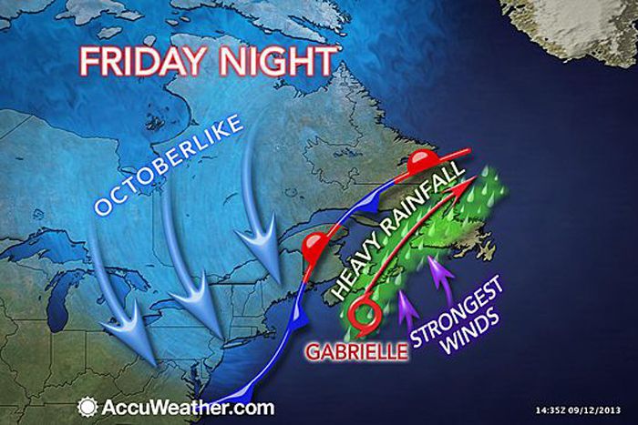 tropical depression Gabrielle