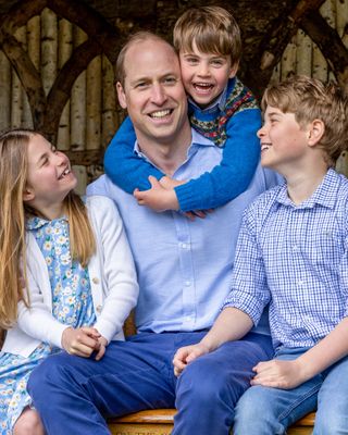 Prince William and his children pose for Father's Day