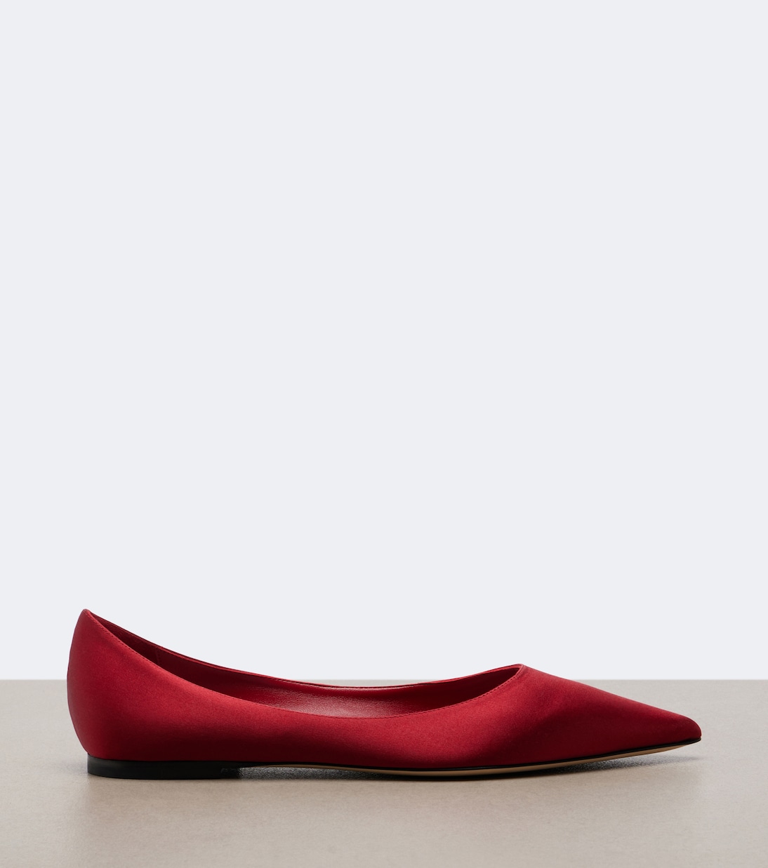 Love Satin Ballet Flats in Red - Jimmy Choo